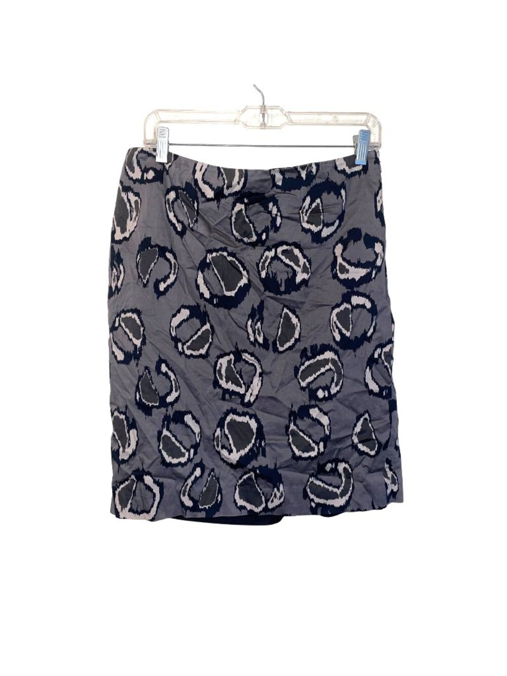 Ann Taylor Womens Abstract Print Pencil Skirt Size 10 Black/Gray